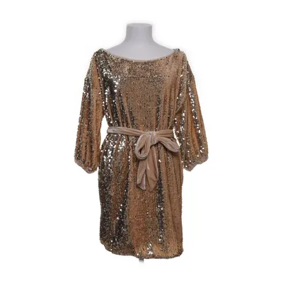 Robe de cocktail (Beige, Argent) de Make Way Élasthane, Polyester