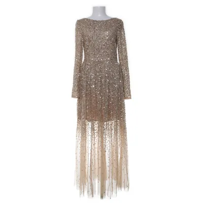 Evening gown (Beige, Gold) from Maya Deluxe Polyester