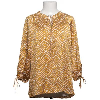 Blouse (Jaune, Blanc) de Eleventy Soie