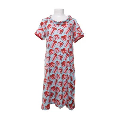 Klänning (Turkos, Flerfärgad) från Margot Bomull, Elastan