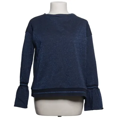 Sweatshirt (Bleu) de Lilienfels Coton, Fibre métallique
