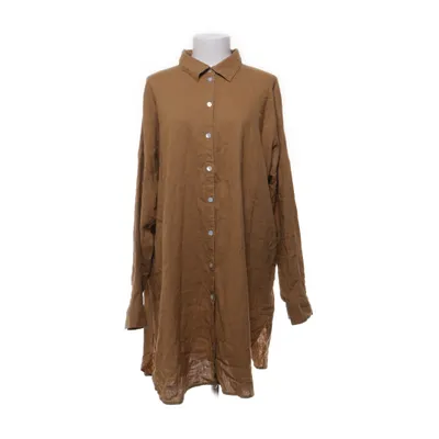 Skjortekjole (Brun) fra Lindex Linned, Viscose