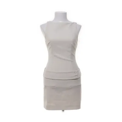 Jurk (Wit, Beige) van Zara Elastaan, Polyester