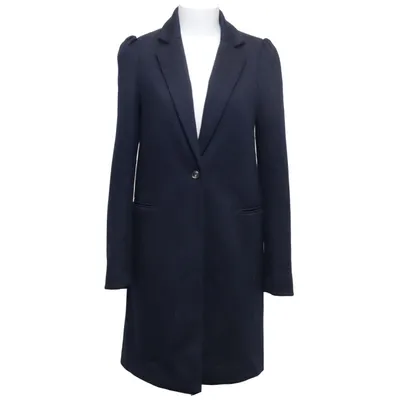 Coat (Blue) from Mango Basics Cotton, Polyester, Viscose, Wool