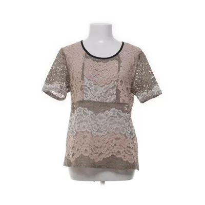 Top (Beige, Gray, White) from Margit Brandt Cotton, Polyamide, Polyester