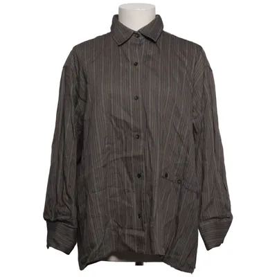Chemise (Gris, Bleu) de Massimo Dutti Coton, Lin, Viscose
