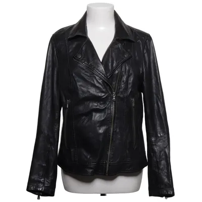 Veste de motard (Noir) de Jilani Collection Cuir, Polyester