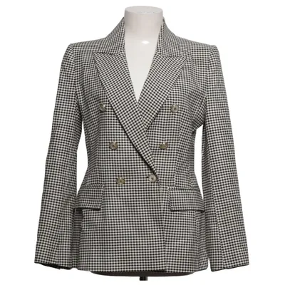 Blazer (Black, White) from Zara Acetate, Cotton