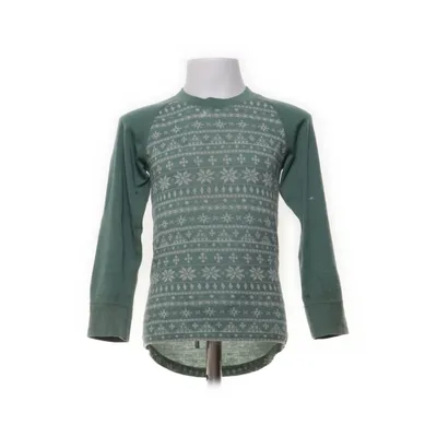Sweater (Green, White) from Polarn O. Pyret Merino wool
