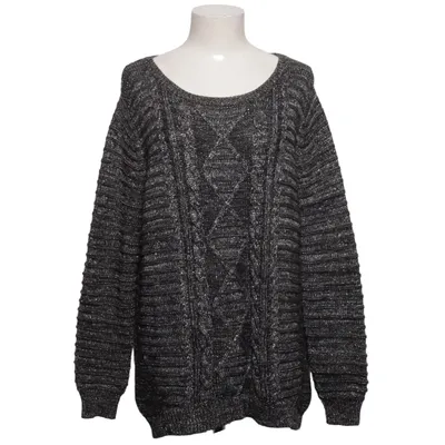 Sweater (Black, Silver) from Yessica Acrylic, Cotton, Metallic fiber, Polyester