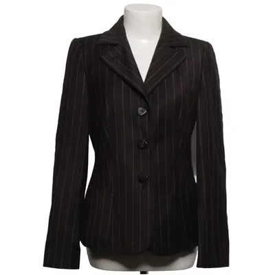 Blazer (Zwart) van Armani Collezioni Cupro, Viscose, Wol