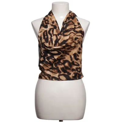 Halternecktopp (Brun, Svart) från Gina Tricot Elastan, Polyester