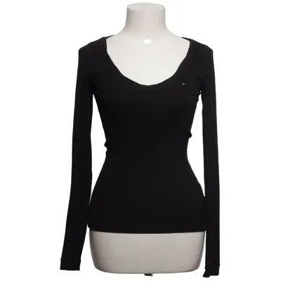 Langærmet t-shirt (Sort) fra Tommy Hilfiger Jeans Elastan, Viscose