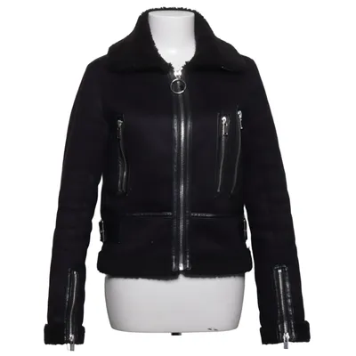 Shearling jacket (Black) from Zara Woman Outerwear Cotton, Polyester, Viscose