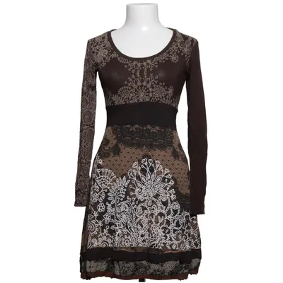 Jurk (Bruin, Wit, Meerkleurig) van Desigual Viscose