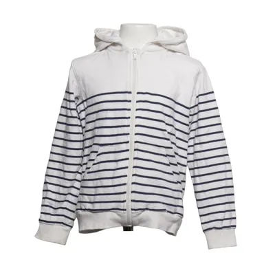 Capuchon sweater (Wit, Blauw) van Polarn O. Pyret Organisch katoen