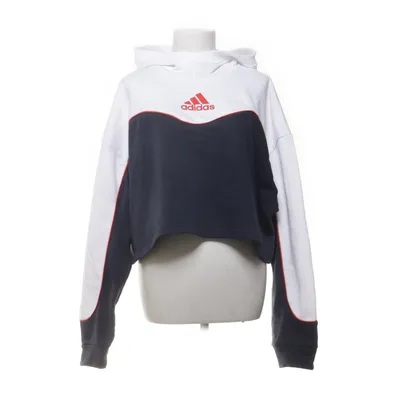 Hoodie (Blue, White) from Adidas Elastane, Cotton, Polyester