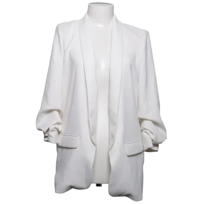 Blazer (White) from Zara Woman Elastane, Polyester