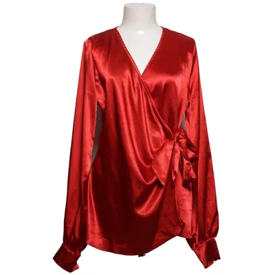 Wikkelblouse (Rood) van Femme Luxe Elastaan, Polyester