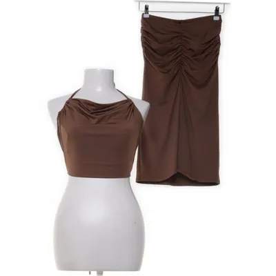 Set (Bruin) van Zaful Polyester, Polyurethaan