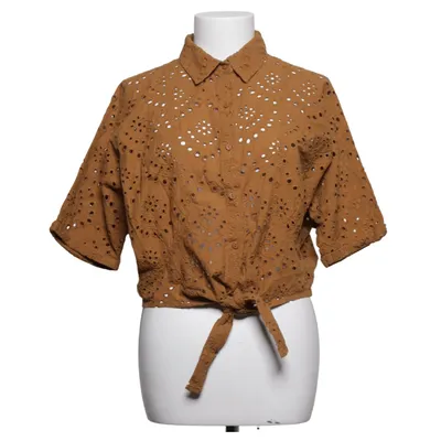 Omlottopp (C-BLUE KNOT EYELET BLOUSE) från Costes Blue Bomull