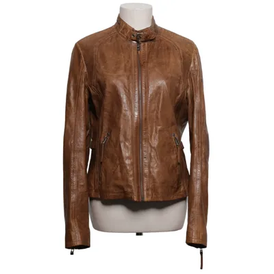 Leren jack (Bruin) van Gipsy Katoen, Leer, Polyester