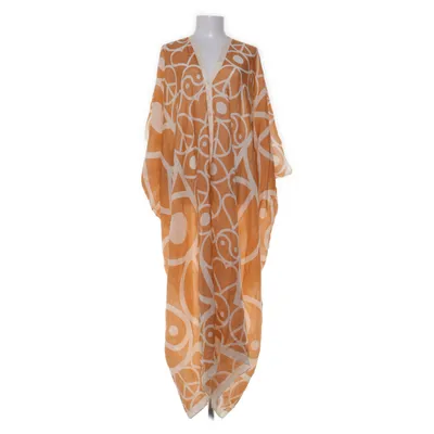 Maxi jurk (Beige, Oranje) van Rodebjer Zijde