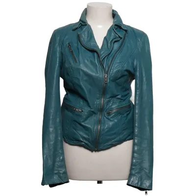 Biker jacket (Blue) from Muubaa Cotton, Leather, Polyester