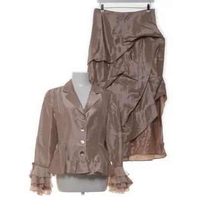 Skirt suit (Beige) from Renato Nucci Acetate, Silk, Viscose