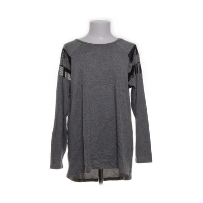 Långärmad t-shirt (Grå, Svart) från Active by Zizzi