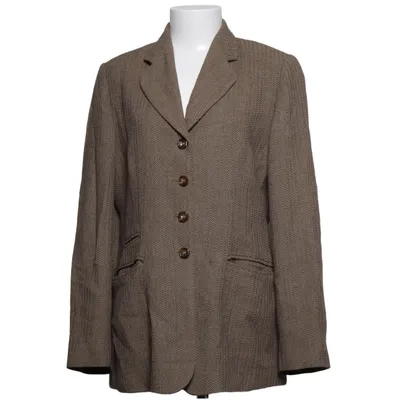Blazer (Brown) from Avenue Acetate, Viscose, Wool