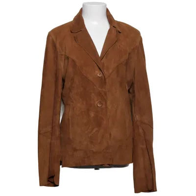 Leather blazer (Brown) from Mauritius Leather, Polyester