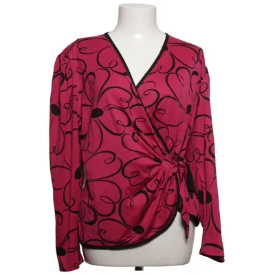 Blouse portefeuille (Rose, Noir) de Virginie Acrylique, Laine