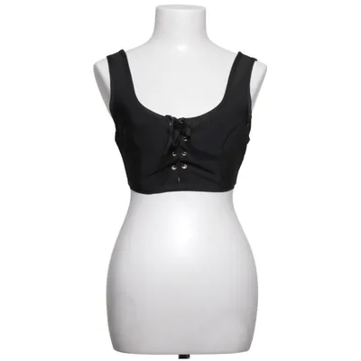 Crop top (Sort) fra PrettyLittleThing Elastan, Polyester