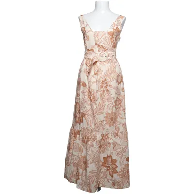 Långklänning (Beige, Brun, Flerfärgad) från Mango Bomull