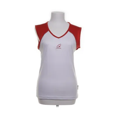 Sports tank top (White, Red) from Oxygene Polyester
