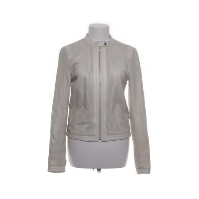 Läderjacka (Vit) från Selected Femme Jeans Skinn, Polyester, Viskos