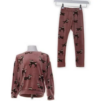 Pajamas (Pink, Multicolored) from Lindex Kids Elastane, Polyester
