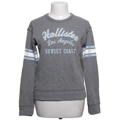 Collegetröja (Grå, Blå, Vit) från Hollister Bomull, Polyester