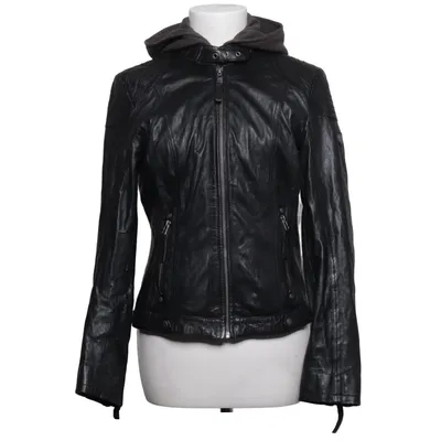 Läderjacka (Svart, Grå) från Gipsy Bomull, Skinn, Polyester