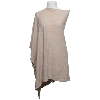 Poncho (Beige) from Manzini Cashmere, Polyamide, Viscose, Wool