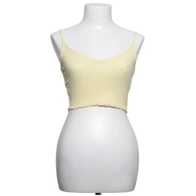 Crop top (Yellow) from Collusion Cotton, Elastane