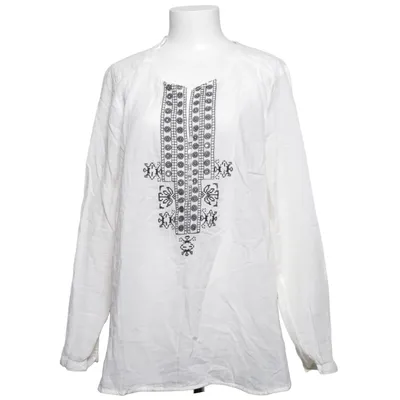 Blus (Vit, Svart) från Serenity by Indiska Bomull