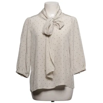 Pussy bow blouse (Beige) from Greta Silk