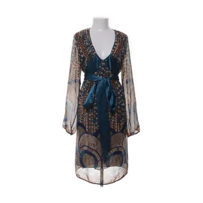 Jurk (Bruin, Blauw, Meerkleurig) van Repeat Polyester