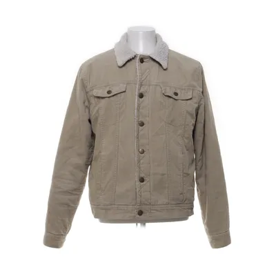 Gevoerde spijkerjas (Wit, Beige) van Divided by H&M Katoen, Polyester, Imitatiebont