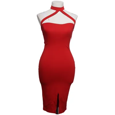 Halterneckklänning (Strap Front Slit Dress) från Rebecca Stella Elastan, Viskos
