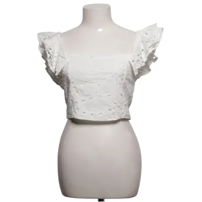 Crop top (Wit) van Amisu Katoen, Polyester
