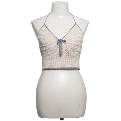 Halter neck top (Beige, Gray) from Romwe Polyester