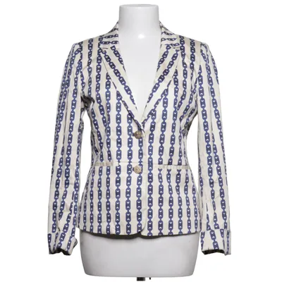 Blazer (Blauw, Wit) van Edith & Ella Acetaat, Katoen, Elastaan